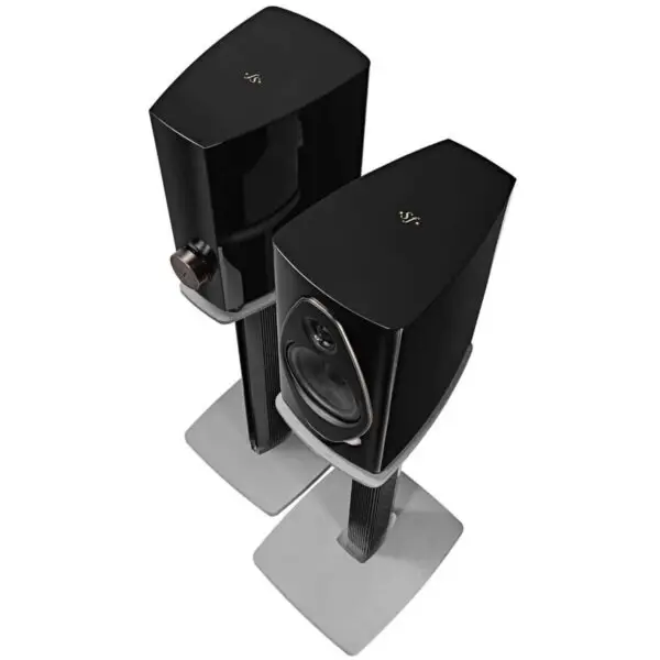 Sonus Faber Sonetto 1 G2 Black with stands top view Sonus Faber Sonetto 1 G2 Black with stands top view