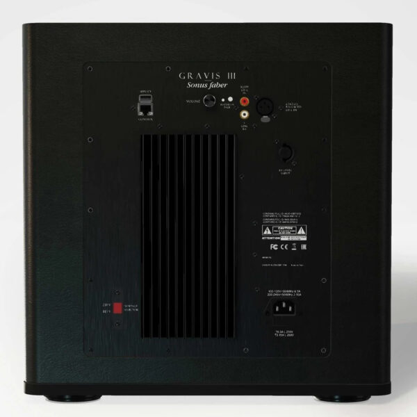 Sonus faber - Gravis III subwoofer walnut back side Sonus faber - Gravis III subwoofer walnut back side
