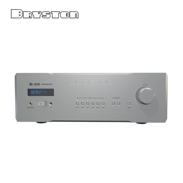 Bryston Bi-200 integrirano pojačalo srebrno | Audio Dream Bryston Bi-200 integrirano pojačalo srebrne boje s 200W snage po kanalu i neovisnim pojačalom za slušalice.