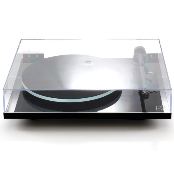 Rega Planar 2 High Gloss Black crni gramofon za ploče sa zatvorenim poklopcem analogni zvuk - Audio Dream Zagreb