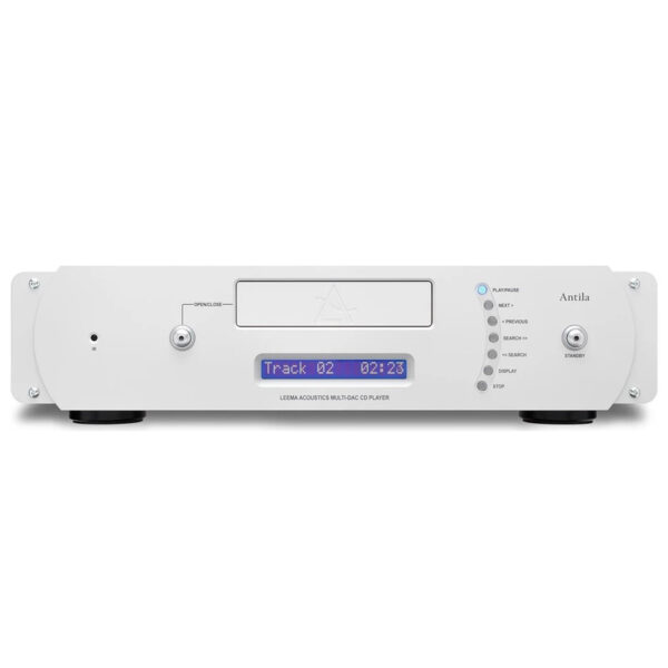 Leema Acoustics Antila IIS Eco srebrni CD player sprijeda - Audio Dream
