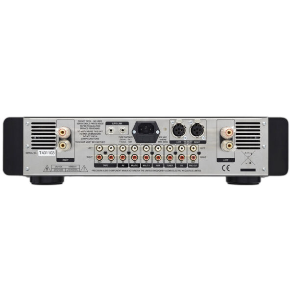Stražnja strana Leema Acoustics Tucana II Anniversary Edition pojačala s XLR i RCA ulazima - Audio Dream