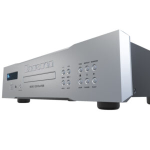 Bryston BCD-3 CD Player u srebrnoj završnoj obradi s aluminijskim kućištem i preciznim transportnim mehanizmom.